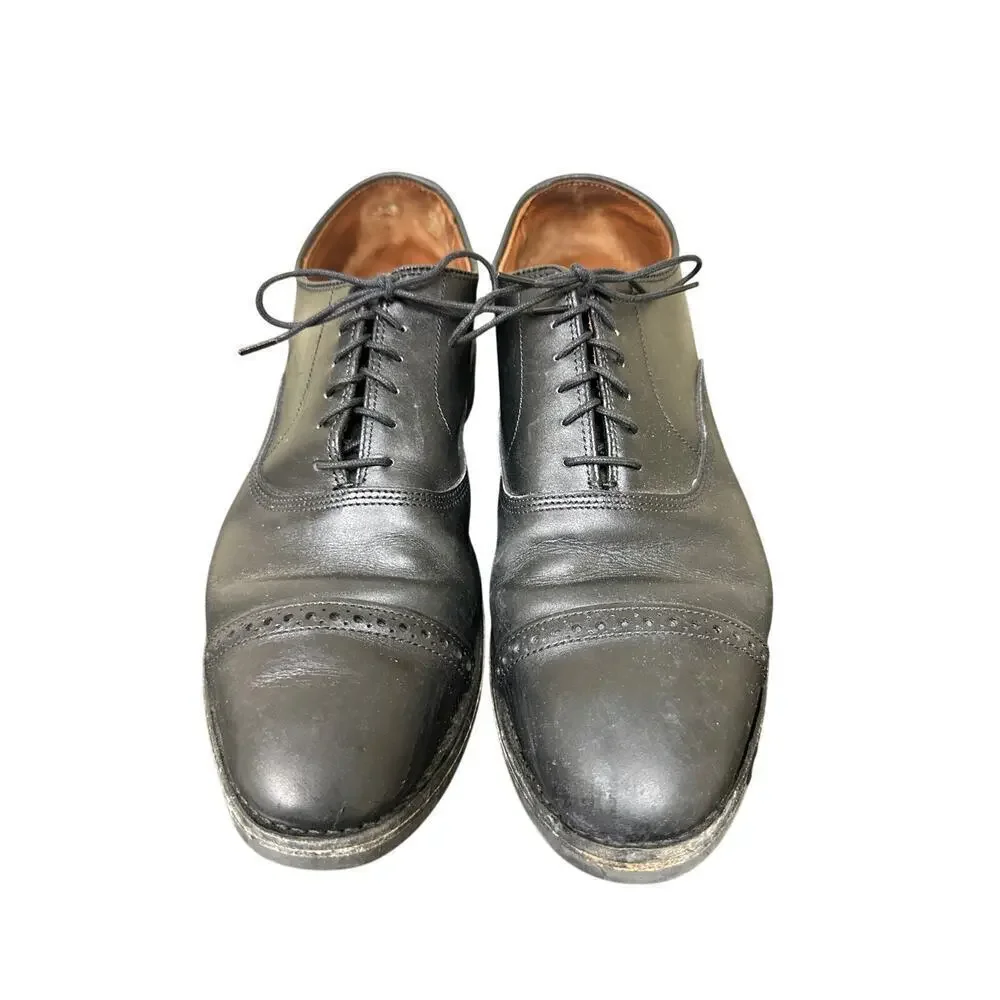 Allen Edmonds US 10 Black Park Avenue Cap Toe Oxford Dress Shoes Office Business